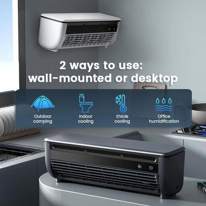 Mini Aire Acondicionado Portátil Inalámbrico de Pared
