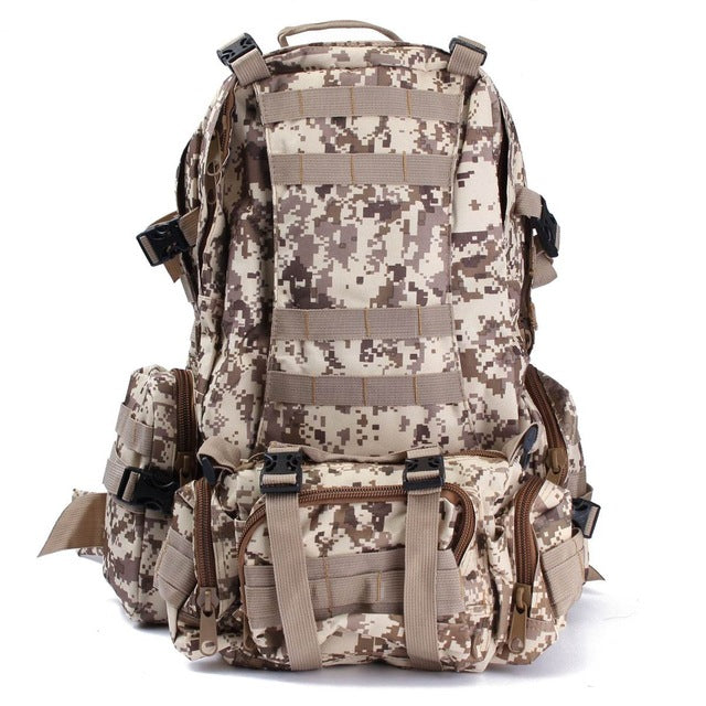 55L Outdoor Sport Wearproof Tactical Backpack hiking Rucksack mountaineering climbing Bag