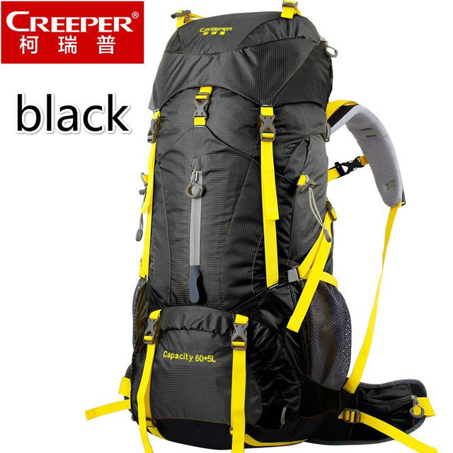 60+5L Professional Waterproof Rucksack Hiking Backpack Mountaineering Bag