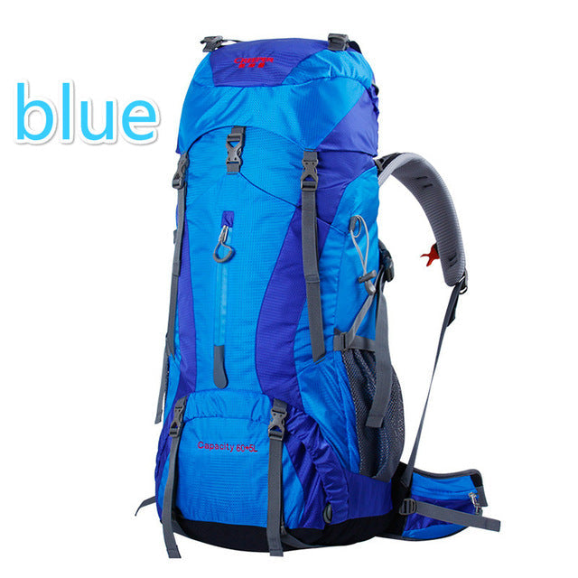 60+5L Professional Waterproof Rucksack Hiking Backpack Mountaineering Bag