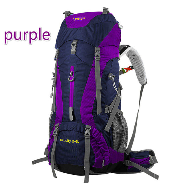 60+5L Professional Waterproof Rucksack Hiking Backpack Mountaineering Bag